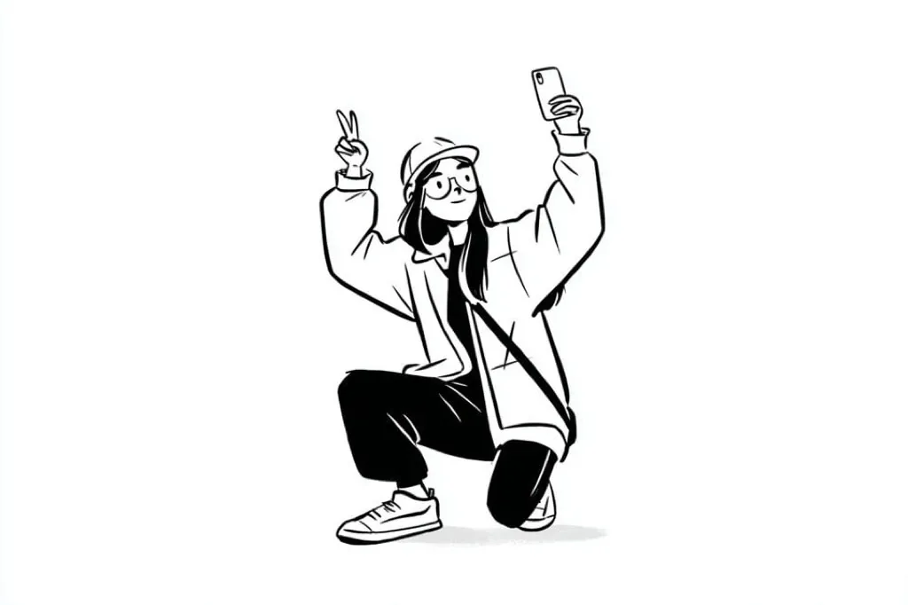 Simple Black-and-white Illustration